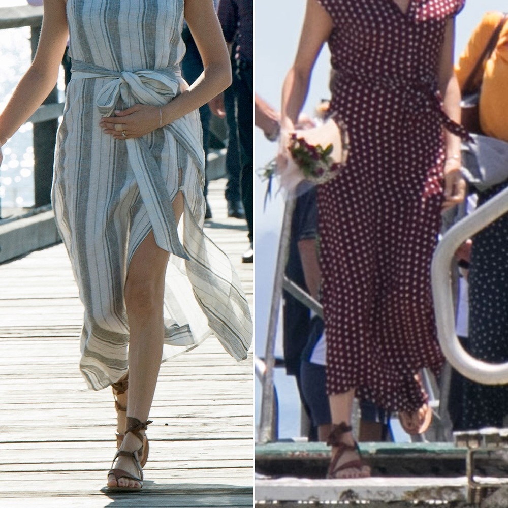 Sarah Flint Brown Leather Wrap Sandals